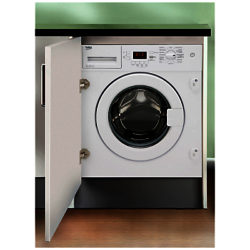 Beko WMI81341 Integrated Washing Machine, 8kg Load, A+ Energy Rating, 1300rpm Spin